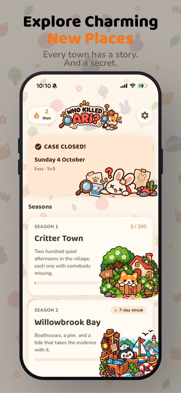 Official Murdoku puzzle and clues screenshot